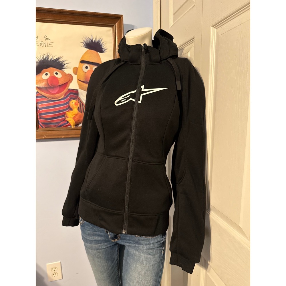 Alpinestars Stella Chrome Womens Armored Hoody Black Medium